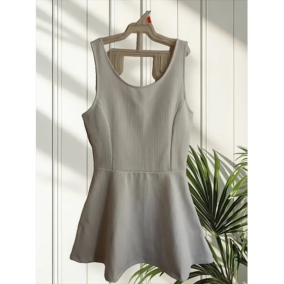 Vestido Casual H&m Talla6 Blanco