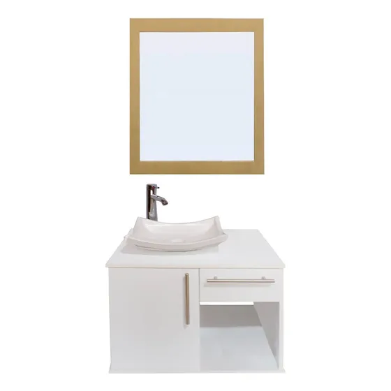 Gabinete Para Baño Con Lavabo Y Espejo Decorativo Decomobil