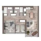 2 dormitorios  |  2 baños