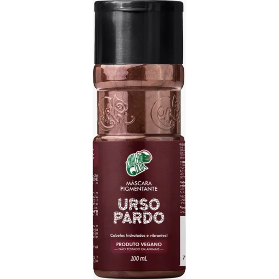 Máscara Pigmentante Urso Pardo 100ml - Kamaleão Color Tom Ruivo Escuro