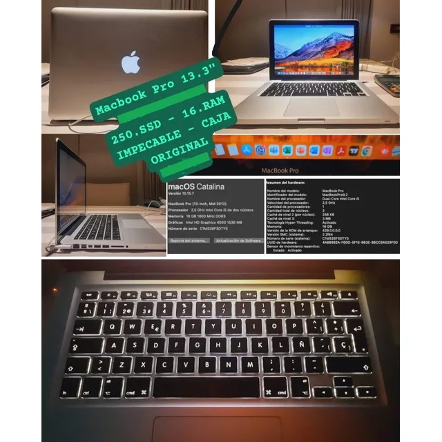 Macbook Pro Apple A1278 16 Ram 250 Ssd - Impecable -
