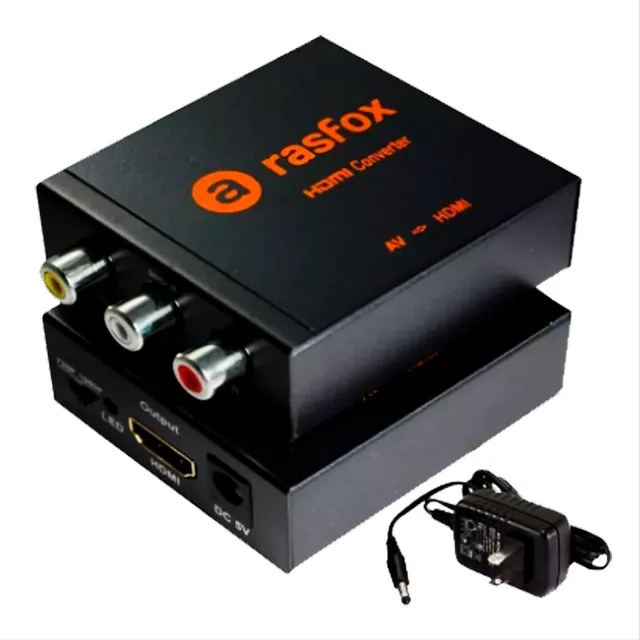 Adaptador Convertidor Rasfox Audio Video De 3 Rca A Hdmi 5v