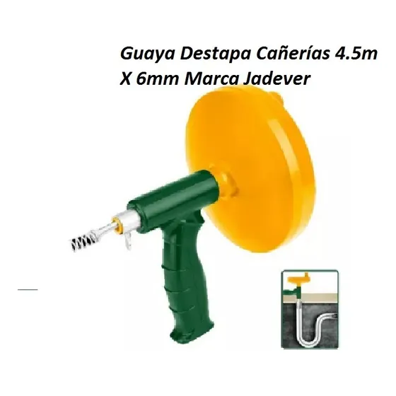 Guaya Destapa Cañerias Acero Inox  Grosor 6 Mm 4,5 Metros
