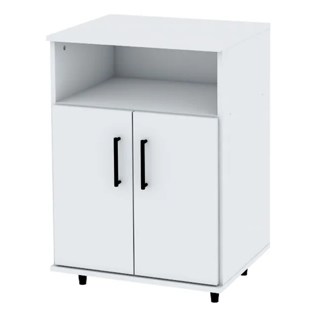 RACK MESA DE MICROONDAS CENTRO ESTANT 2 PUERTAS G10B COLOR BLANCO