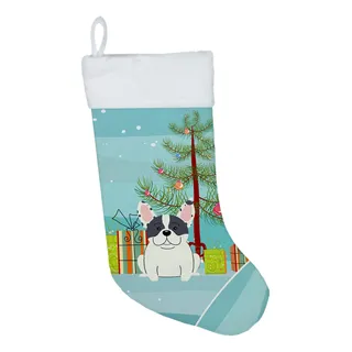Feliz Arbol De Navidad Bulldog Frances Piebald Navidad Calce Feliz Arbol De Navidad Bulldog Frances Piebald Navidad Calce