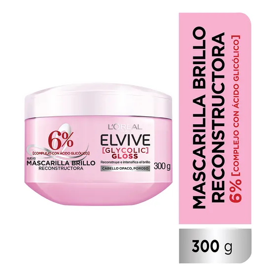 Mascarilla Elvive Glycolic Gloss 300gr