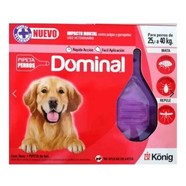 Pipeta Antipulgas Y Garrapatas Dominal Para Perros 25_40kg
