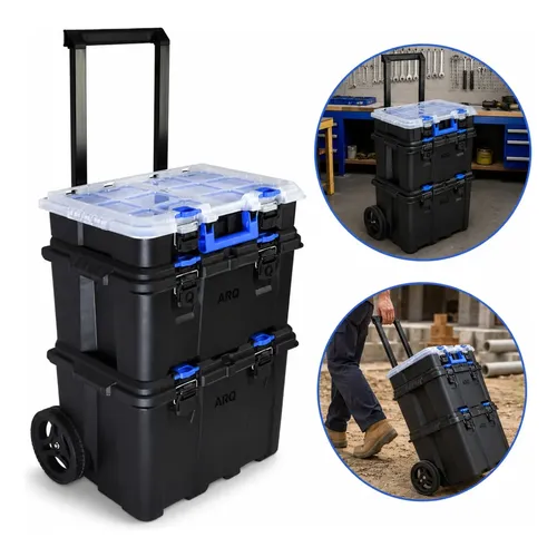 Carrinho Modular Dexter Pro 38L com Rodas e Alça 69x38x52,6cm