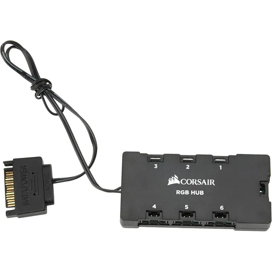 Controlador De Cubo De Ventilador Led De Corsair Rgb Negro,