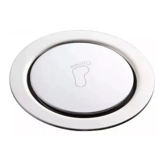 Ralo Inteligente Click Up Redondo De Banheiro Aço Inox 10cm 10x10 Luuk Young 903 Prateado Cromado