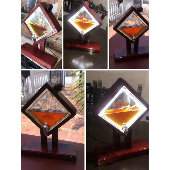 Decantador Licores En Vidrio Y Madera