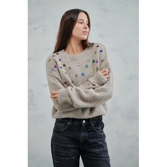 Sweater Premium Wish Con Piedras De Colores Gu81333 Arizona