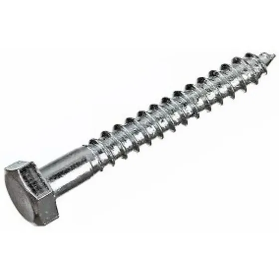 Tornillo Tirafondos Hexagonal 3/8x100 X 10 Un.