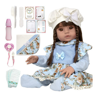 Boneca Bebê Reborn Realista Enxoval Acessórios Npk Doll Boneca Bebê Reborn Realista Enxoval Acessórios Npk Doll
