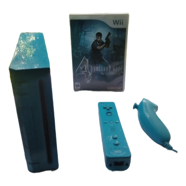 Consola Nintendo Wii Azul Celeste C/ Resident Evil 4