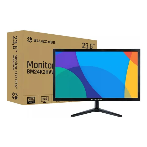 Monitor 24 Preto Led Bm24k2hvw Bluecase - 75hz / Hdmi / Vga 127/220V