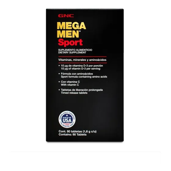 Mega Men Sport Vitaminas Y Minerales Men's 90 Tabletas Sabor Sin Sabor