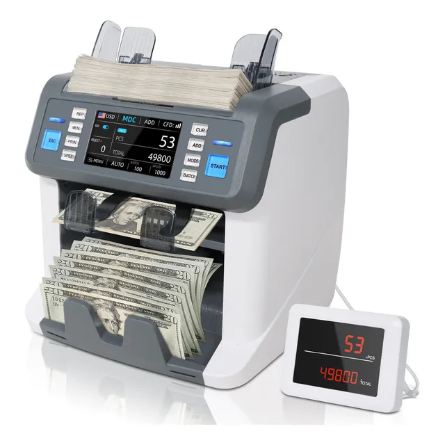 Vikizues AL-955A Contador Billetes Bancario Con Doble Bandeja Profesional