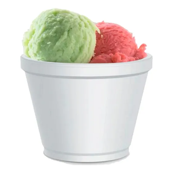 Pote Para Helado Telgopor 360cc/ml (1/4kg.)x 25unid. 