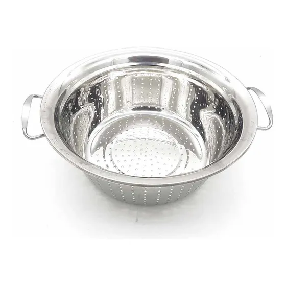 Colador Colapasta Fideos Acero Inoxidable Con Asas 24 Cm