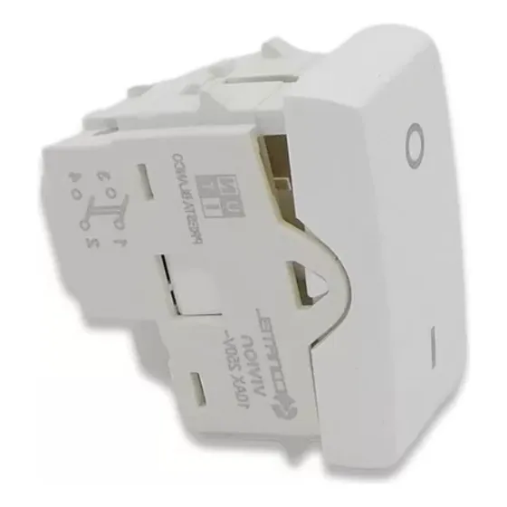 Módulo Llave Interruptora Bipolar Blanco Presta Vivion Pf Corriente Nominal 10 A Voltaje Nominal 250v