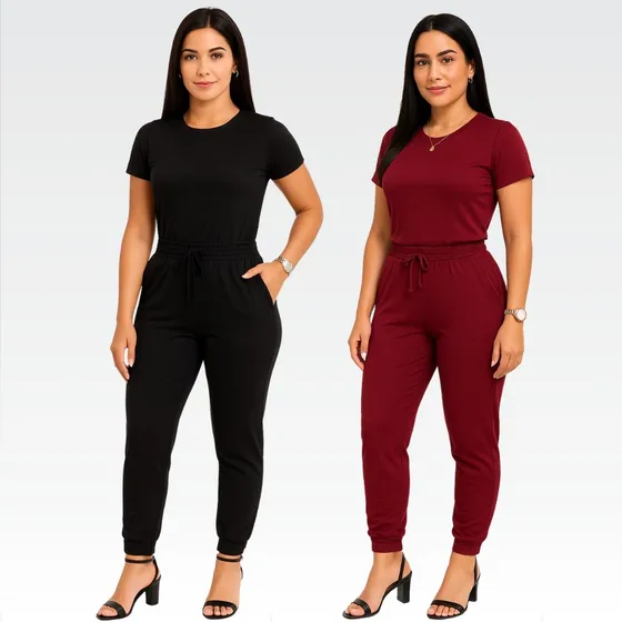 Kit 2 Conjunto Feminino Calça E Blusa Suede Social Trabalho