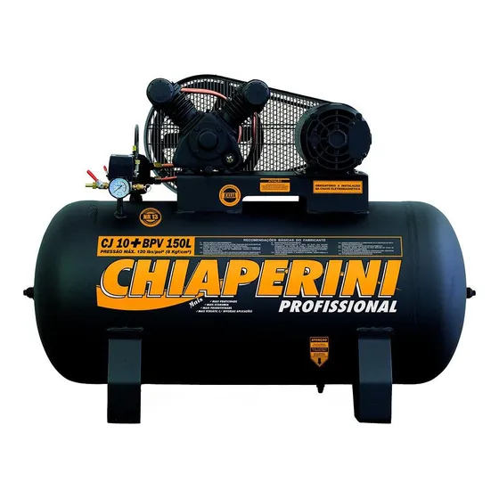 Compressor De Ar 10 Pcm 2cv 150 Litros Trifásico