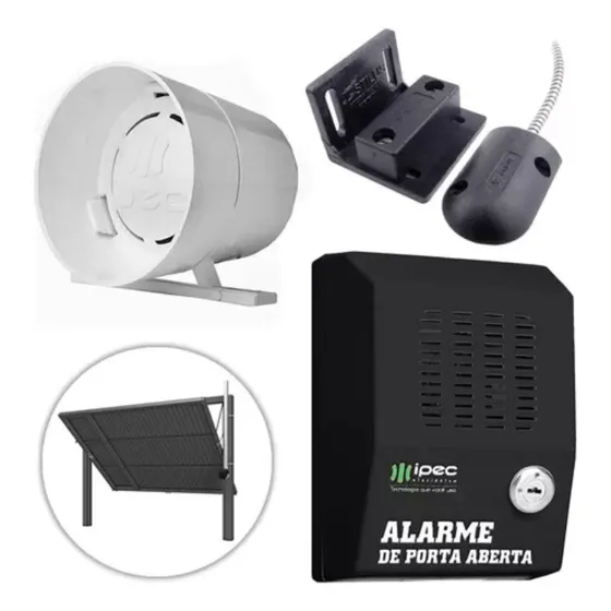 Kit Alarme De Porta Aberta C/ Sirene  E Sensor Magnético