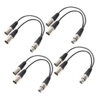 .. 4 Pedazos Divisor Y Cable De Sonido Adaptador 2 X Xlr A .. 4 Pedazos Divisor Y Cable De Sonido Adaptador 2 X Xlr A