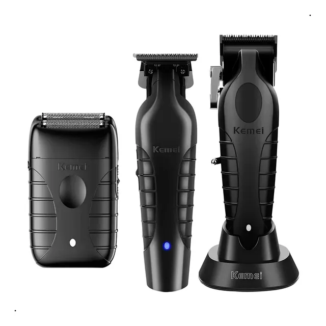 Combo Profecional Kemei Clipper 2296 Trimmer 2299 Shaver T95