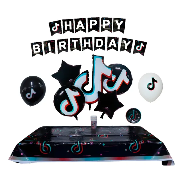 Fiesta Infantil Tiktok Kit Decoracion Todo En Uno