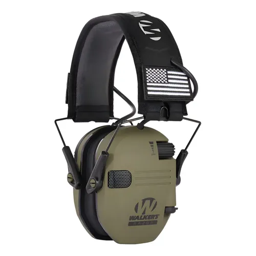 Orejeras Walker's Razor Tacti-Grip – Silicona Antideslizante, Sonido Natural HD Y Protección NRR 23 Para Tiro