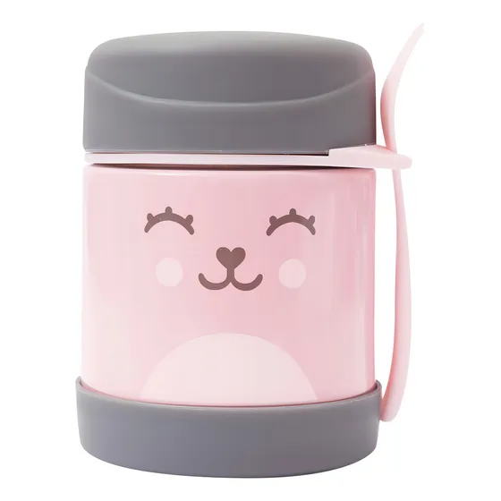 Pote térmico para bebês Buba Gumy cor rosa de 360mL