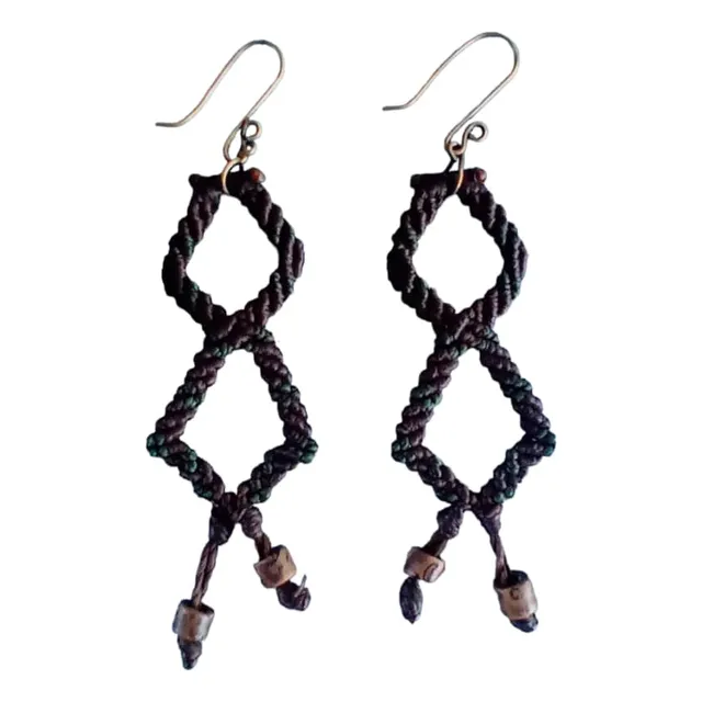 Zarcillos De Colores Macramé Hilo