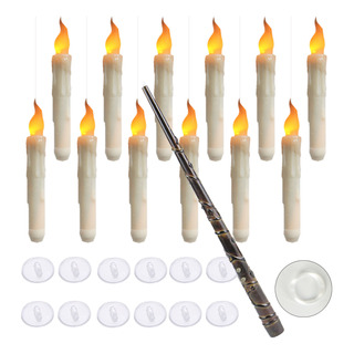 Kit 12 Peças Velas Flutuantes Com Varinha Penduradas Mágicas Kit 12 Peças Velas Flutuantes Com Varinha Penduradas Mágicas