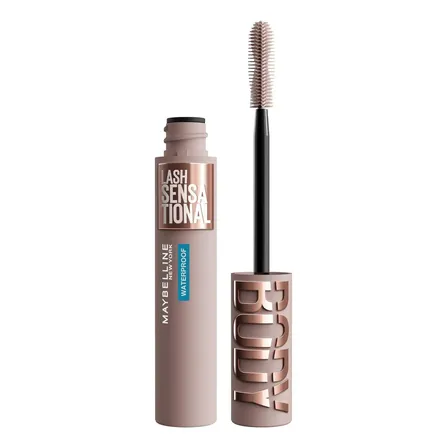 Máscara De Pestañas Lash Sensational Body Waterproof Maybelline Negro