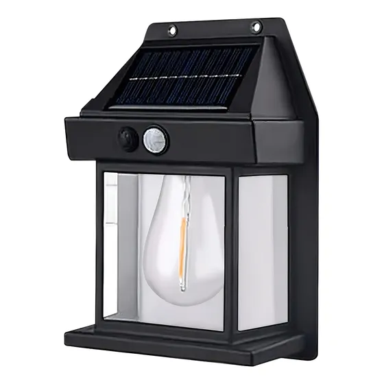 Farol Solar De Pared + Sensor Movimiento Luz Cálida Exterior | MercadoLibre