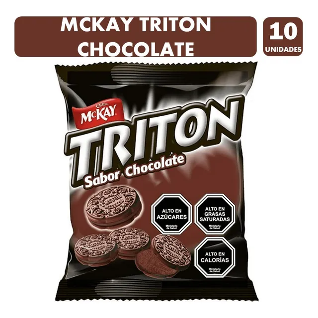 Mini Tritón De Chocolate-galleta Para Colación(pack Con 10u)
