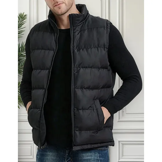Parka Sin Mangas Con Gorro Desmontable Forrada Con Polar