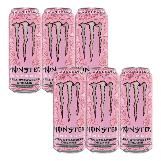Kit Energetico Monster Ultra Strawberry Dream 473ml C/ 6und