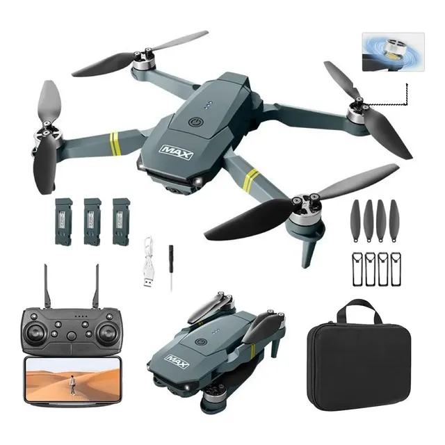 Drone 998 Max Motor Brushless Doble Cámara Estuche 3 Batería
