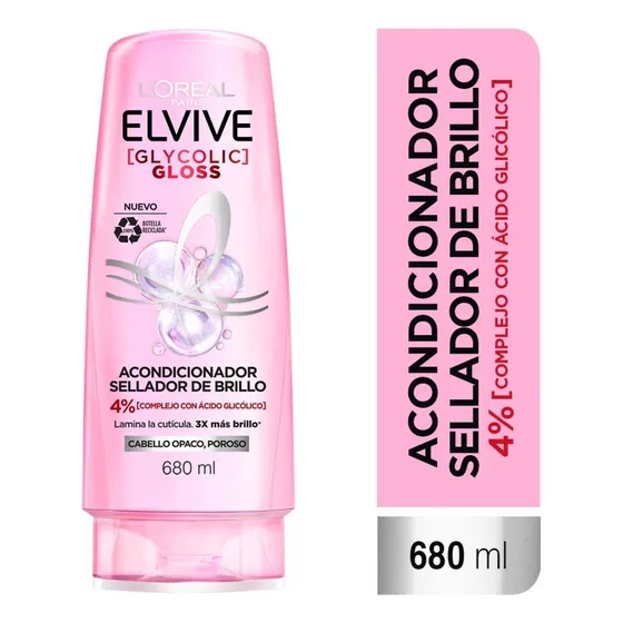 Acondicionador Elvive Glycolic Gloss 680 ml