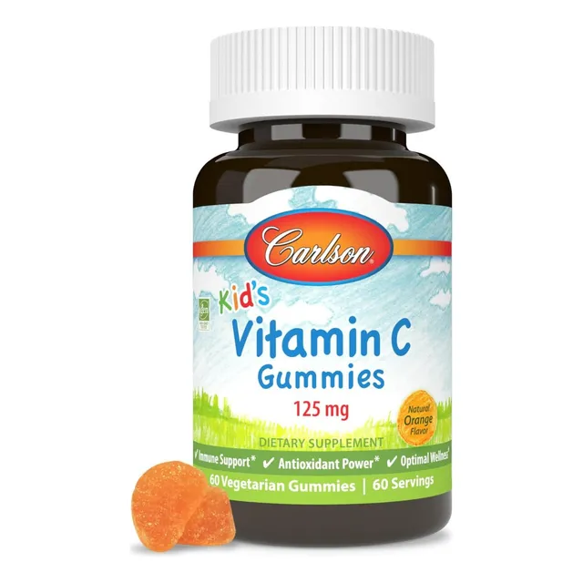 Vitamina C 125 Mg De Niños Carlson 60 Gomitas Vegetarianas