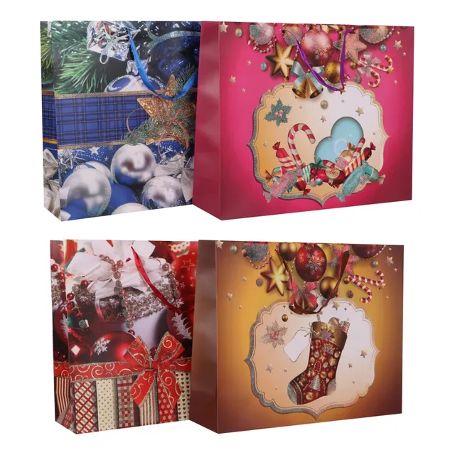 Bolsa De Regalo Navidad Grande Diseños Adorno Árbol 40x50 Cm