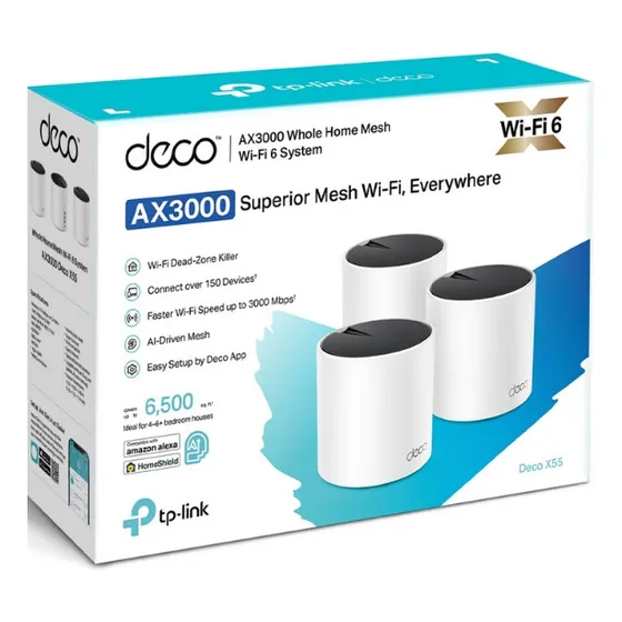 Router Tp-link Deco Ax3000 Wifi 6 Mesh System Deco X55 Fibra