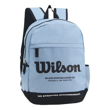 Mochila Wilson Original Urbana Deportiva Gym Liviana Reforzada Unisex Color Celeste