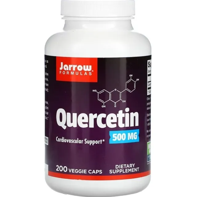 Jarrow Formulas Quercetina De 500 Mg Que Es Un Antioxidante Eficaz Que Brinda Un Refuerzo Cardiovascular Al Reducir La Oxidación De Las Ldl, Contiene 200 Cápsulas