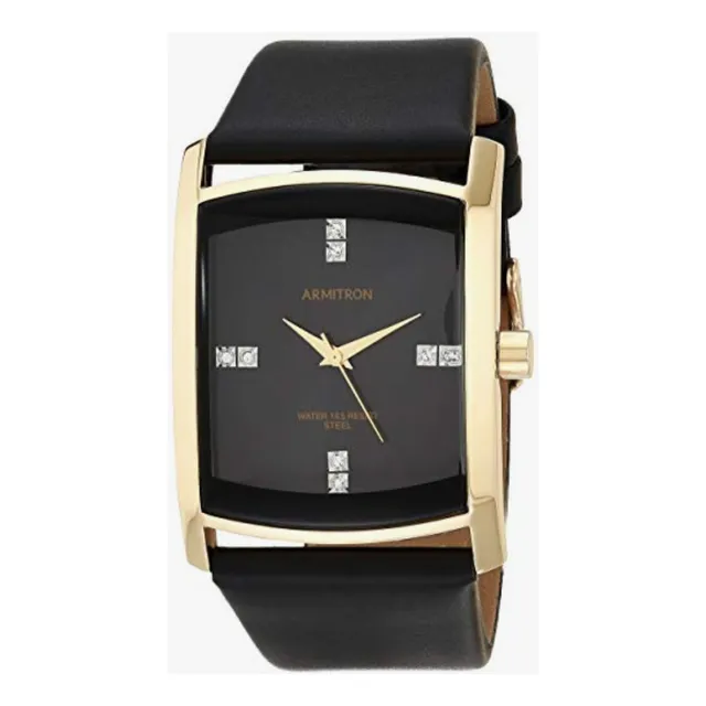 Armitron - Reloj De Pulsera De Piel Con Cristales Genuinos