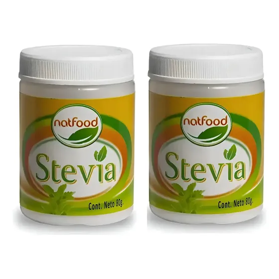 Pack 2 Stevias Natfood 80 Gramos Sin Edulcorantes 640 Porciones | Cuotas sin interés
