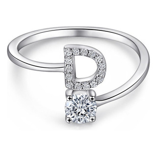 Anillo De Plata De Ley S925 Con Letra Inglesa D Anillo De Plata De Ley S925 Con Letra Inglesa D